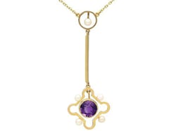 Amethyst & Pearl Necklace