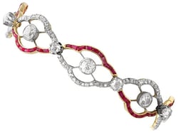 Antique Ruby and Diamond Bracelet