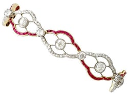 Antique Ruby and Diamond Bracelet