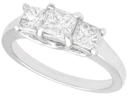 Princess Cut Trilogy Ring