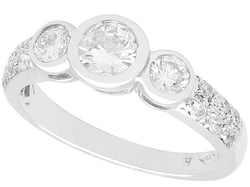 Vintage White Gold Trilogy Ring