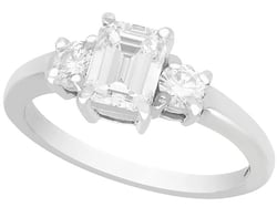 Emerald Cut Trilogy Ring