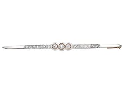 Antique Diamond Bar Brooch
