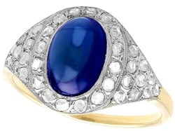Cabochon Cut Sapphire Ring