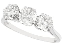 18ct White Gold Trilogy Ring 
