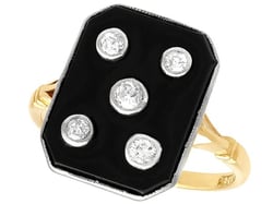 Onyx and Diamond Ring