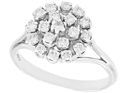 18ct White Gold Cluster Ring