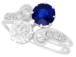 Victorian Sapphire & Diamond Ring