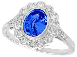 Vintage Sapphire Cluster Ring