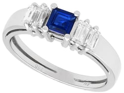 Vintage Diamond and Sapphire Ring