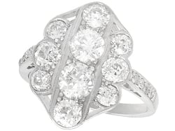 Vintage White Gold Diamond Cocktail Ring