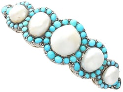 pearl turquoise bangle 