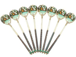 Silver and Enamel Spoons