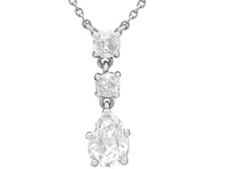 Pear Cut Diamond Necklace