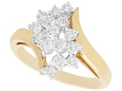Vintage Gold Diamond Cluster Ring