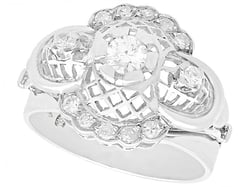 White Gold Dress Ring with Diamonds