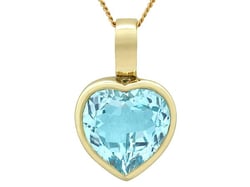 topaz heart pendant