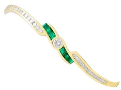 Emerald and Diamond Bangle