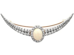 opal diamond brooch