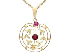 Amethyst and Garnet Pendant