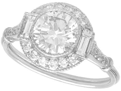 Platinum and Diamond Halo Ring