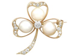 Victorian clover brooch