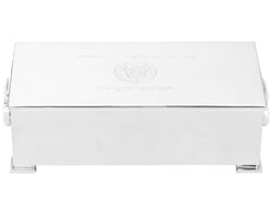 Vintage Silver Cigar BoxÂ for Sale