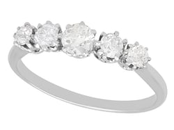 antique five stone diamond ring
