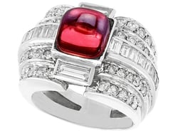 Pink Tourmaline Ring with Diamonds