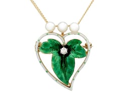 Victorian Diamond and Pearl Pendant