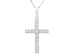 Vintage Diamond Cross Pendant
