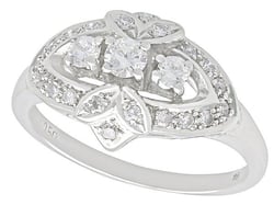 white gold and diamond dress ring