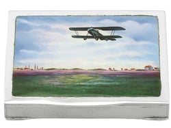 German Silver and Enamel Box