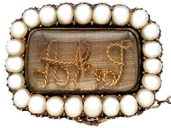 Victorian memorial brooch for sale