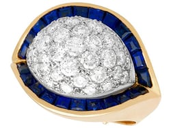 Unusual Sapphire and Diamond Dress Ring 