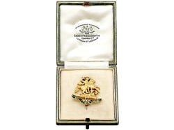 Gold Military Brooch