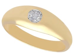Gold and Diamond Pinky Ring