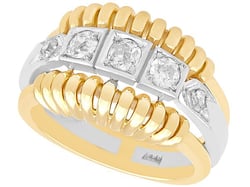 vintage yellow gold and diamond ring