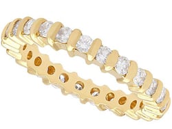 yellow gold diamond eternity ring
