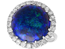 Antique Black Opal Ring