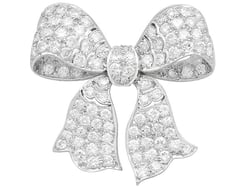 Antique Diamond Bow Brooch