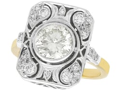 2 Carat Art Deco Diamond Ring