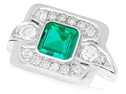 Vintage Emerald and Diamond Ring