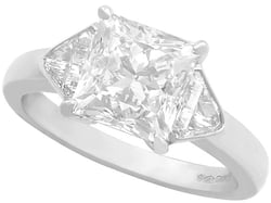 Certified Diamond Engagement Ring Princess Cut