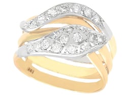 Gold Diamond Snake Ring