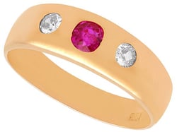 Rose Gold Band with Rubies and Diamonds