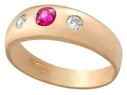 Rose Gold Band with Rubies and Diamonds