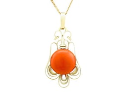 Vintage Coral Pendant