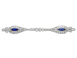 antique sapphire and diamond brooch
