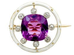 Antique Amethyst Brooch